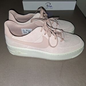 Nike Women's Pink Suede Sneakers